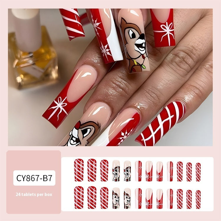 Christmas Wear Fake Nails Sticker - Cartoon Nail Art - Teleplus for christmas wear fake nails nail sticker