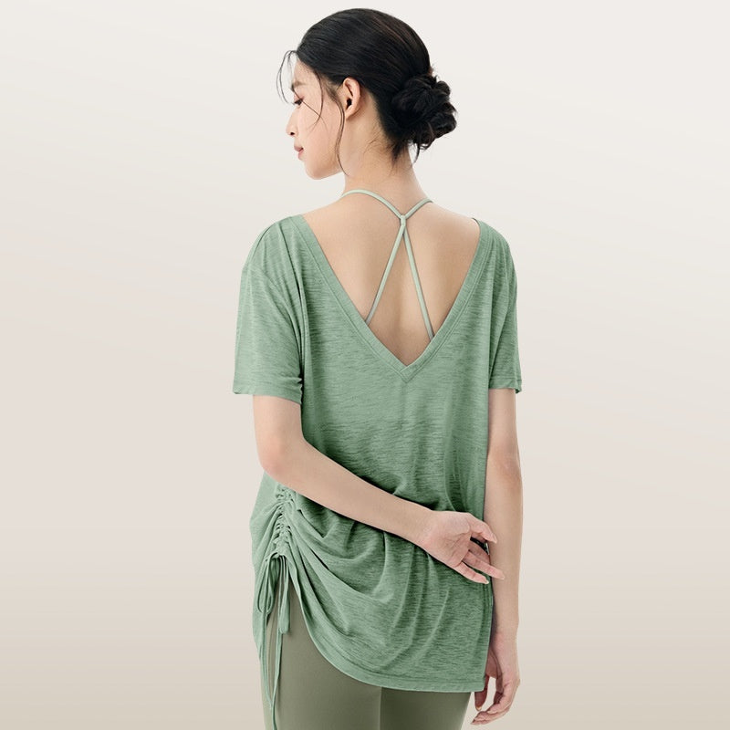 Cirrus Blue Mint Gray Pleated Slim Fit Dress Skirt with Silk Polyester - Teleplus