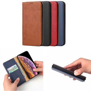 Clamshell Leather Phone Case for iPhone 11 with Card Holder Option - clamshell leather phone case