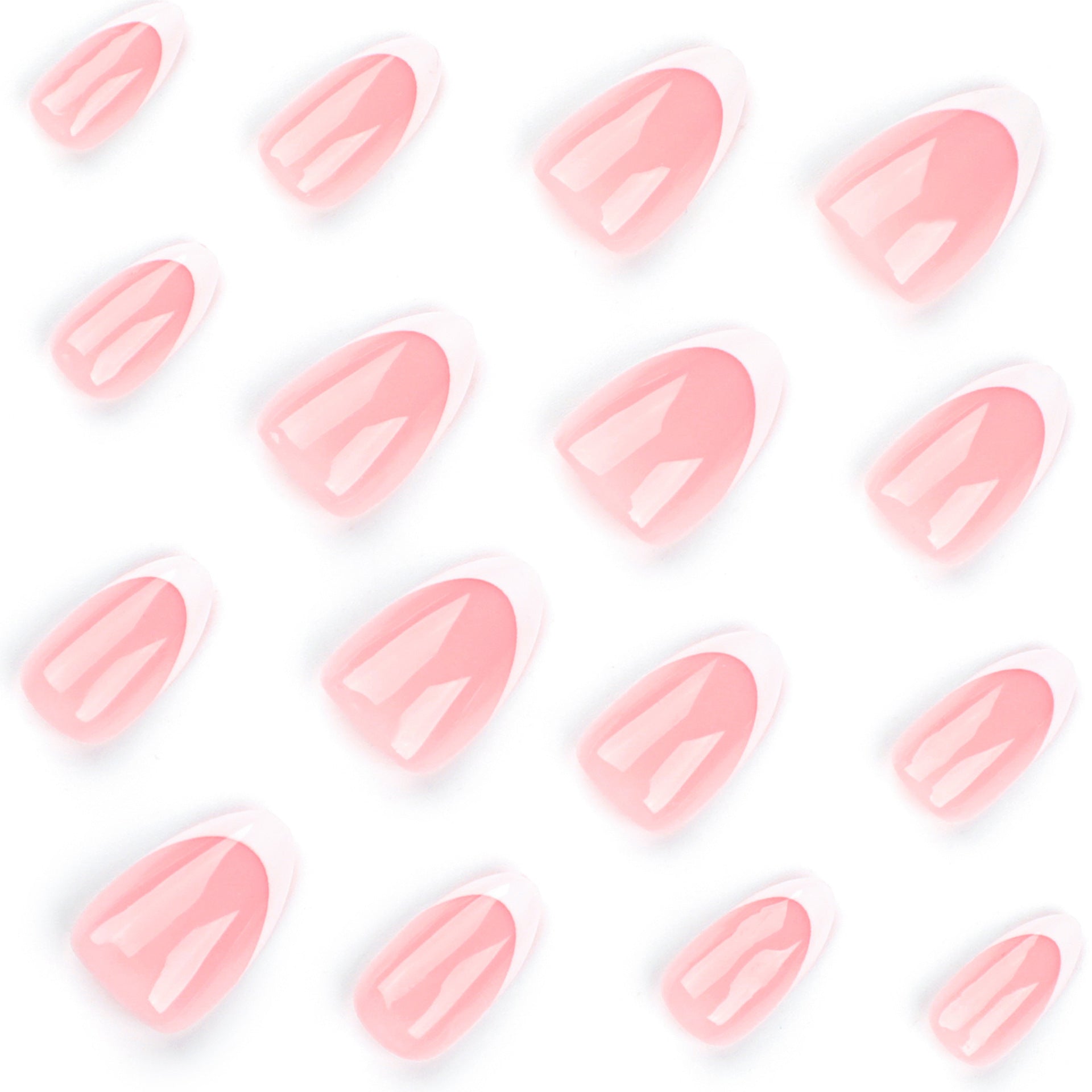 Classic French White Nail Stickers with Edge Patch and Wearing Kit - classic french white edge patch