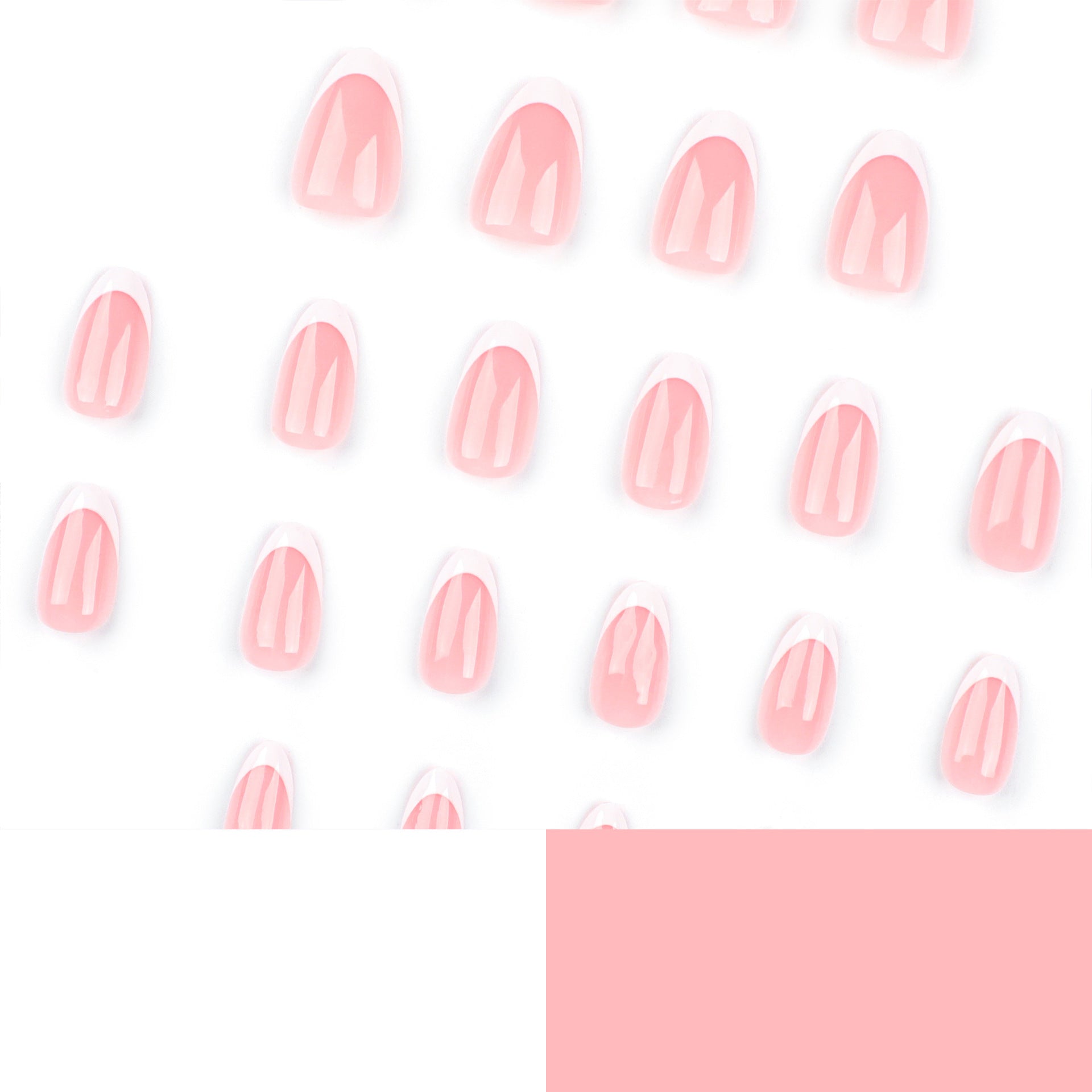 Classic French White Nail Stickers with Edge Patch and Wearing Kit - classic french white edge patch