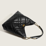 Classic Style Rhombus Urban Shoulder Bag with Large Capacity Genuine Leather Chain - classic style rhombus large