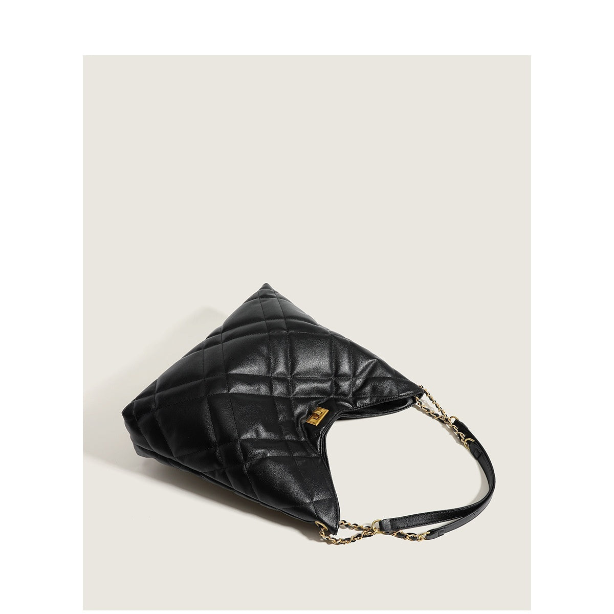 Classic Style Rhombus Urban Shoulder Bag with Large Capacity Genuine Leather Chain - classic style rhombus large