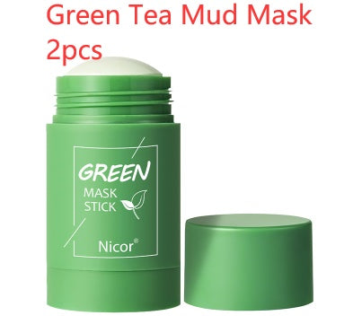 Cleansing Green Tea Mask Clay Stick Oil Control Anti-Acne Whitening Seaweed Mask Skin Care - Cleansing Green Tea Mask: