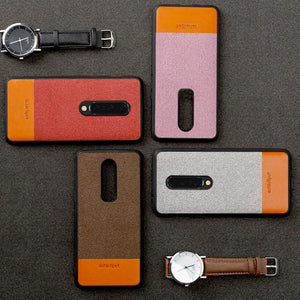 United States Cloth Pattern Leather Back Cover with Stitching and Handmade Design - Anti-Fall Case for Phones united