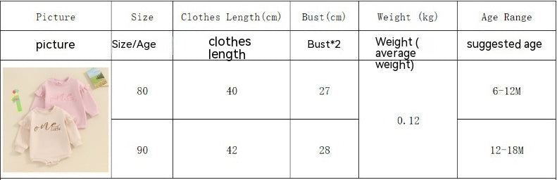 Clothes For Babies Alphabet Embroidery Jumpsuit Long Sleeve Romper - Baby Long Sleeve Alphabet Embroidery Jumpsuit