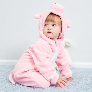 Siamese Baby Animal Collection Pink Pig Fox Cow Lion Penguin Dino Unicorn - Snuggles in a Romper united states chf baby