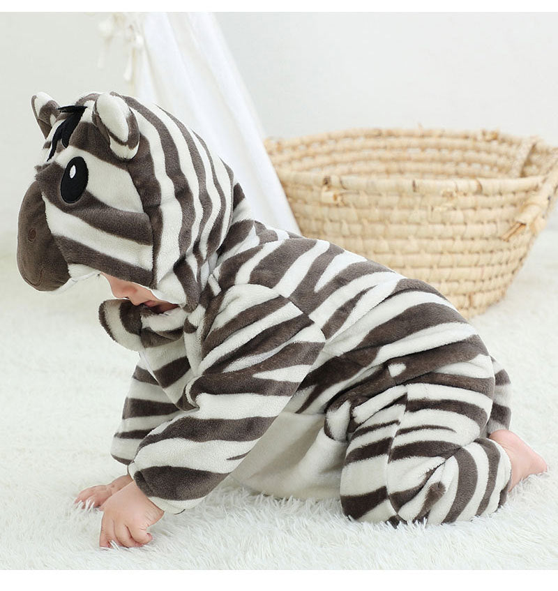 Clothes For Babies Autumn 3-year-old Baby Animal Jumpsuit Flannel Romper European And American Children’s Wear