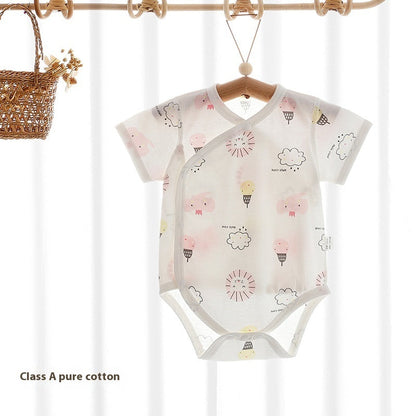 Clothes For Babies Summer Clothing Class A Cotton Short Sleeve Romper - Short Sleeve Rompers for Tiny Summer Adventures