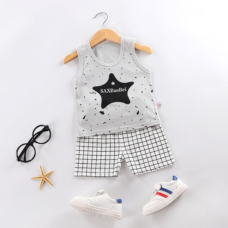 Clothes For Babies Suspenders Cotton Sleeveless Two-piece Suit - Baby Suspenders That Say I’m Stylish and Adorable