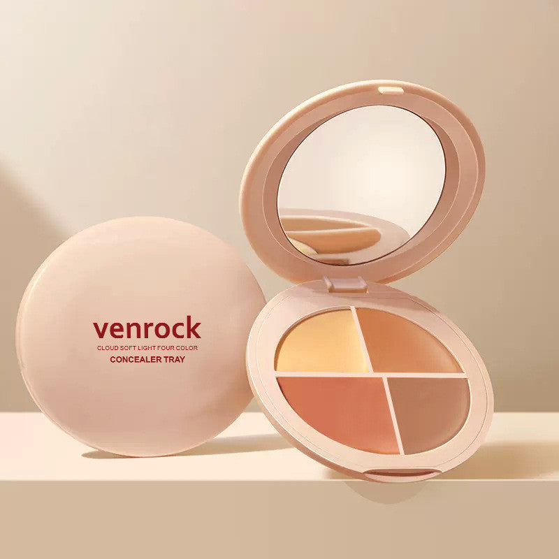 Cloud Soft Light Four Color Concealer Tray Clear for Brightening and Moisturizing - Teleplus cloud soft light four