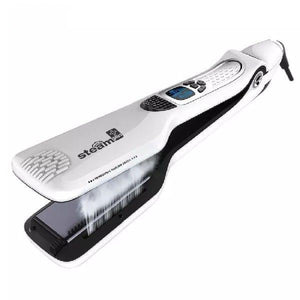 Clrlife Steam Hair Brush with Titanium Ceramic Plates and LCD Display - clrlife steam hair brush titanium ceramic