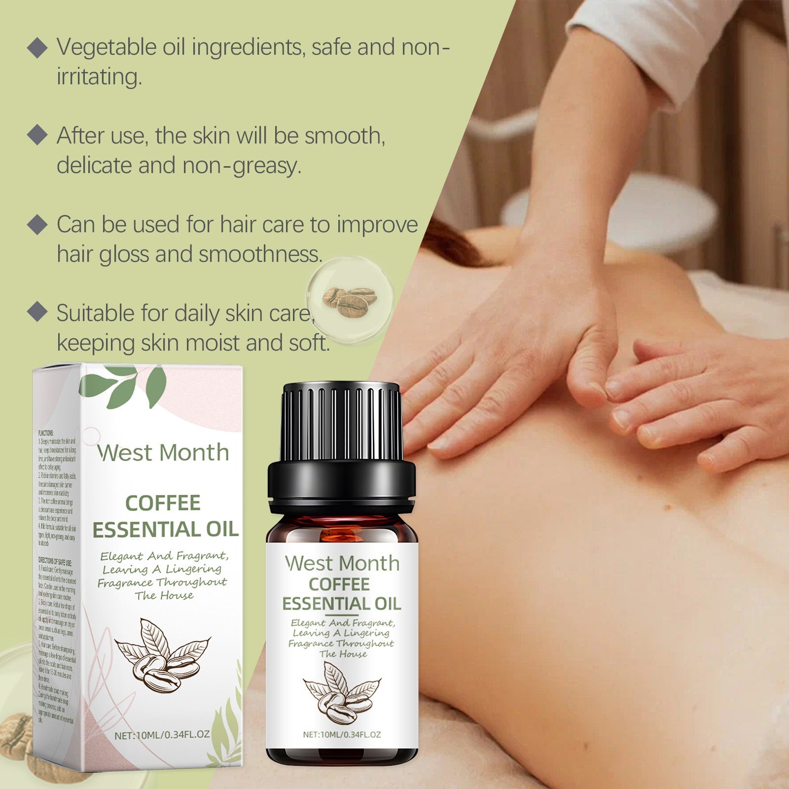 Coffee Seed Extract Essential Oil Massage for Moisturizing Skin Rejuvenation - Teleplus coffee seed extract essential