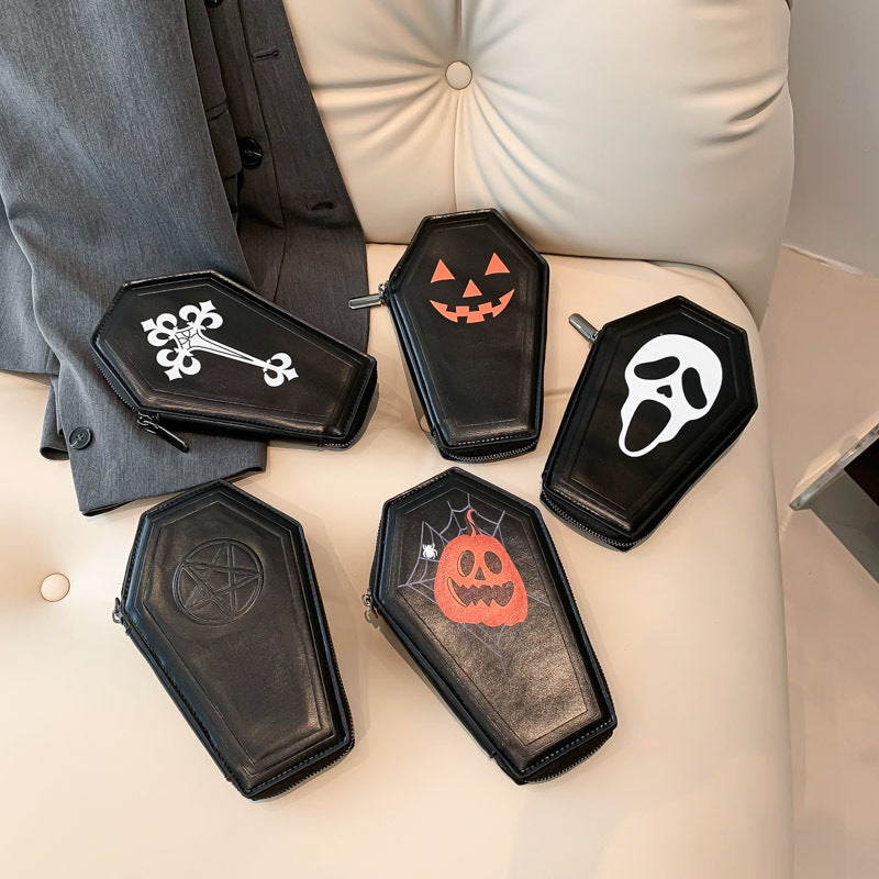 Coffin Bag Fashion with Polyester Lining and Soft PU Upper - for Ghoulishly Chic Coin Storage coffin bag fashion