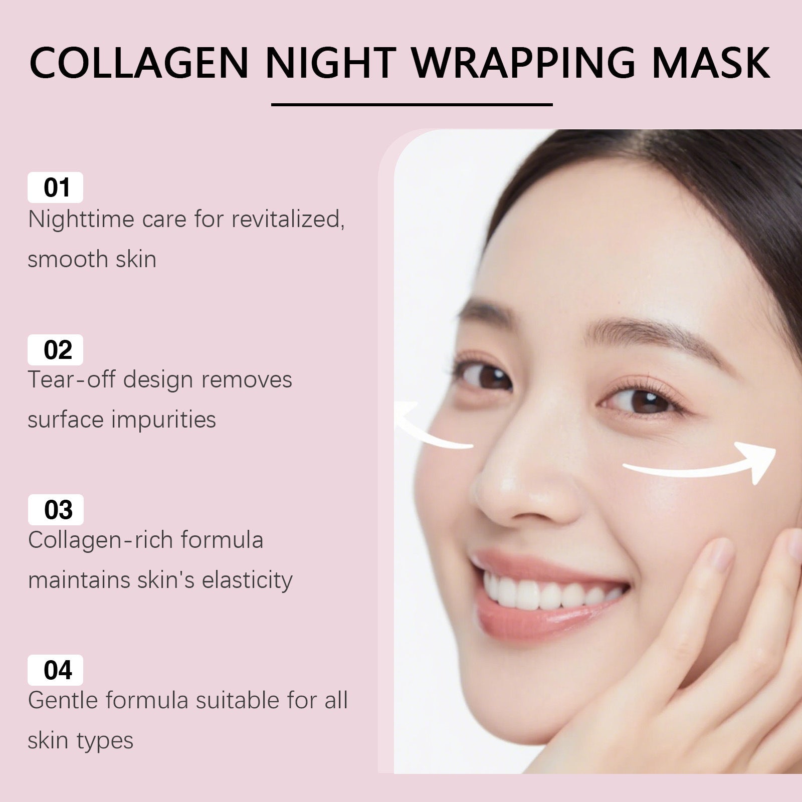 Collagen Eye Mask with Hyaluronic Acid and Niacinamide Hydrating Gel