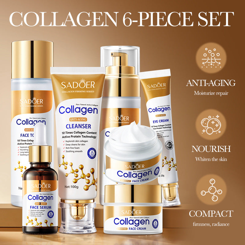 Collagen Facial Care Set for All Skin Types Hydrating Skincare Kit - skin types
