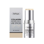 Collagen Makeup Stick with Glycerin Hyaluronic Acid and Mica - Teleplus collagen makeup stick
