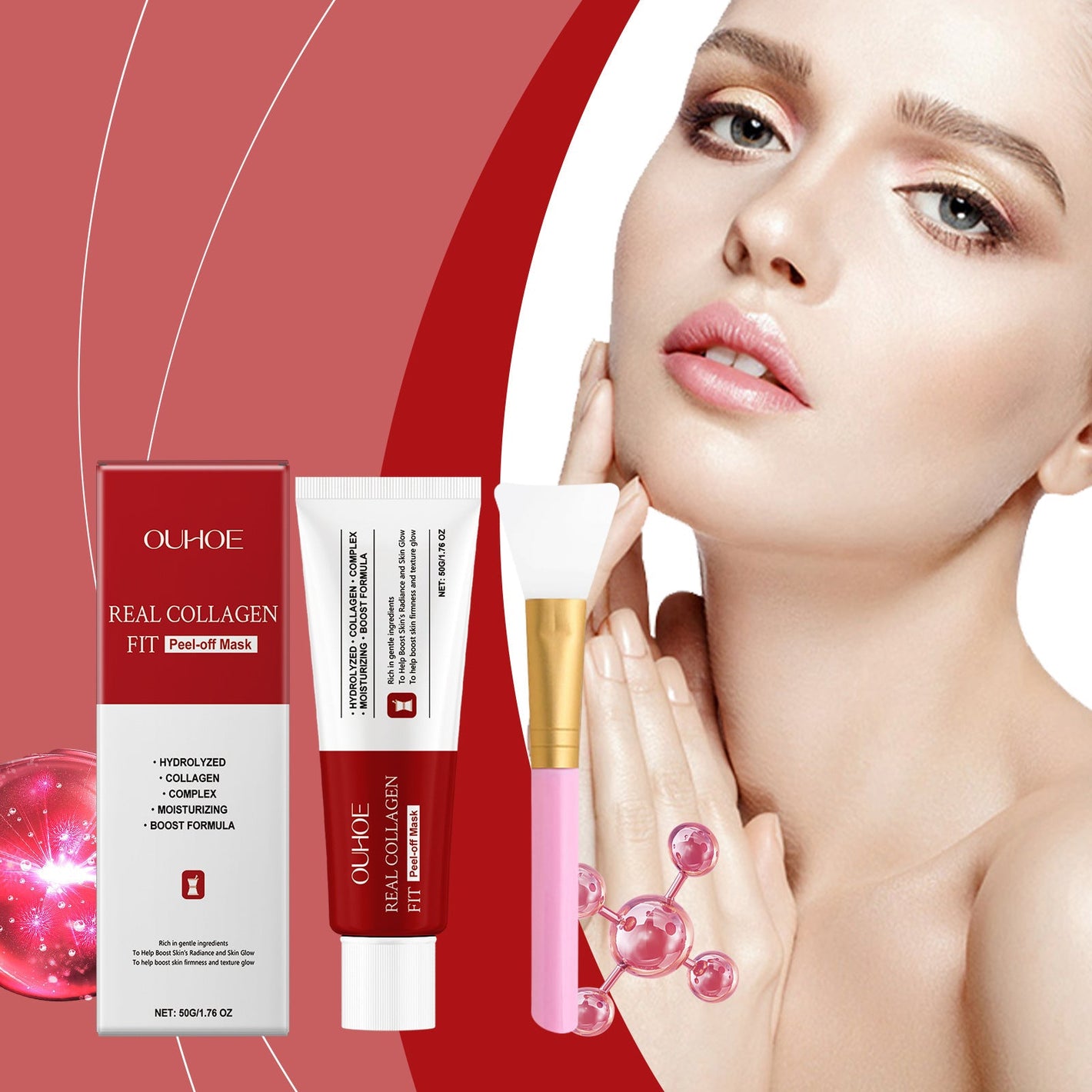 Collagen Tearing Mask with Hyaluronic Acid for Nourishing Skin Care - collagen tearing mask nourishing