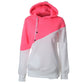 Color Block Pullover Sweatshirt Women’s Long Sleeve Loose Fit Polyester Top - Womens Teleplus