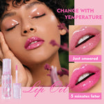 Color Changing Lip Gloss with Temperature-Responsive Moisturizing and Repair - Teleplus color changing lip gloss repair