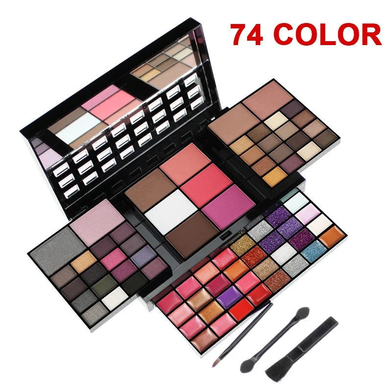 Color Makeup Set with Eyeshadow Blush Lip Gloss and Concealer for Creative Looks - Get Ready a Explosion Colors colors