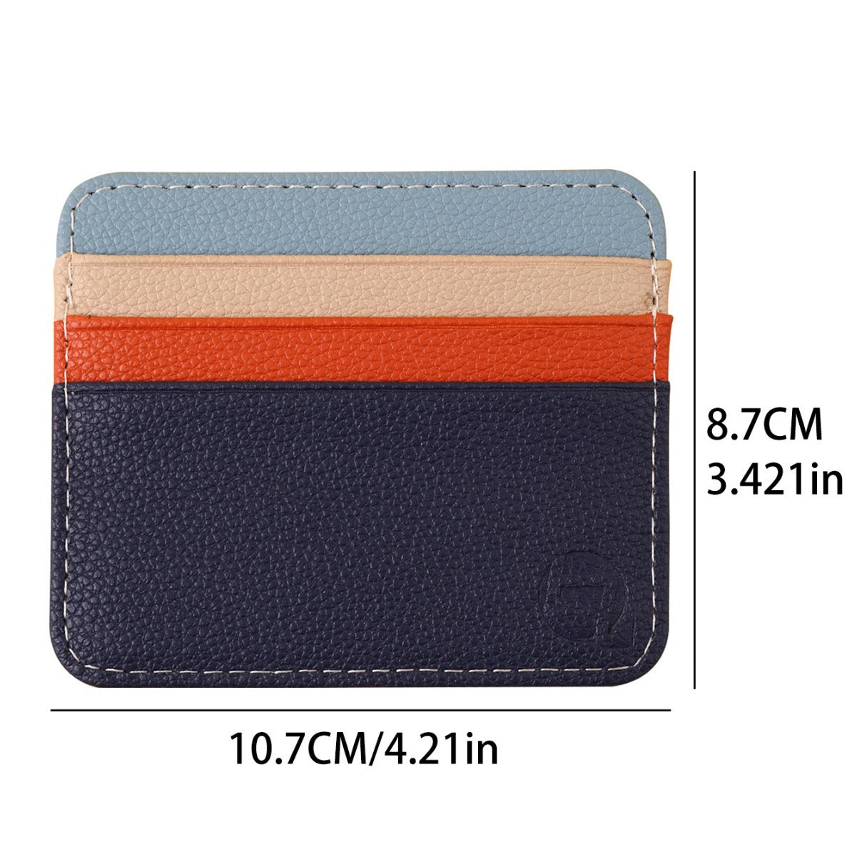 Color Matching Black PU Wallet Card Holder for Men and Women Urban Style - color matching