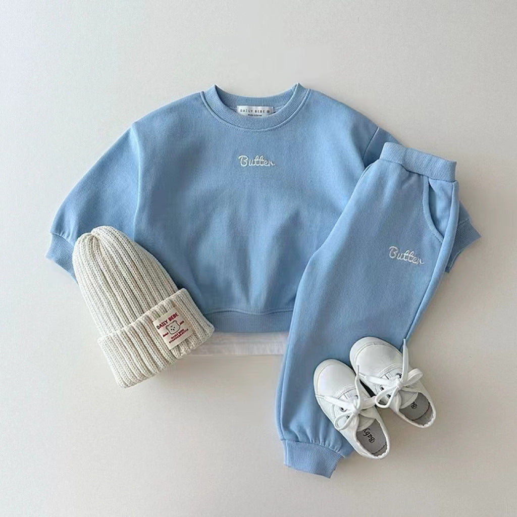 Children’s Cotton Sweater Sweatpants Set in Bright Colors for the United States - Tiny Trendsetters Style united states
