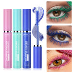 Color Waterproof Mascara SH8032 in Pink Black Blue Green Purple Brown for All Skins - Teleplus Multiple Shades color