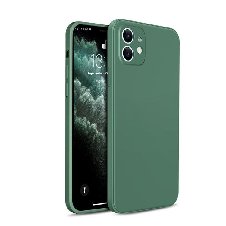 Colored Edge Liquid Silicone Phone Case for Apple Shockproof and Heat Resistance - Teleplus straight edge liquid