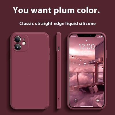 Colored Edge Liquid Silicone Phone Case for Apple Shockproof and Heat Resistance - Teleplus straight edge liquid