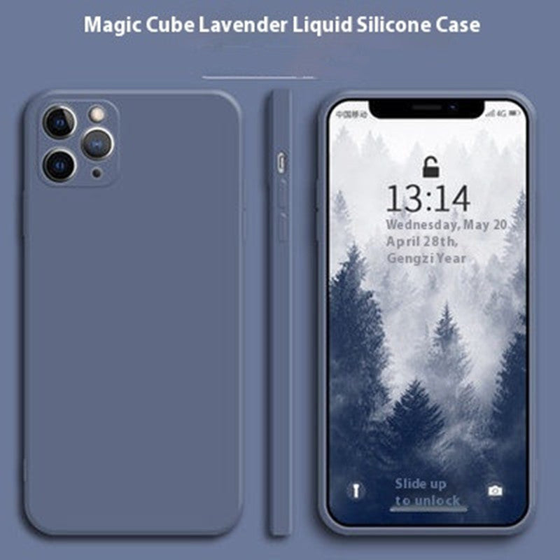 Colored Edge Liquid Silicone Phone Case for Apple Shockproof and Heat Resistance - Teleplus straight edge liquid