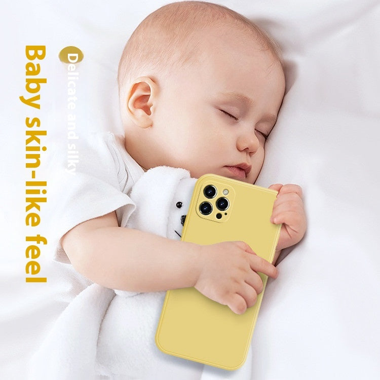 Colored Edge Liquid Silicone Phone Case for Apple Shockproof and Heat Resistance - Teleplus straight edge liquid