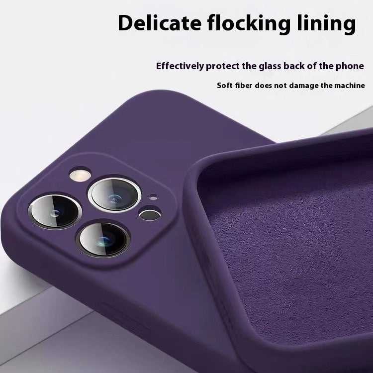 Colored Edge Liquid Silicone Phone Case for Apple Shockproof and Heat Resistance - Teleplus straight edge liquid
