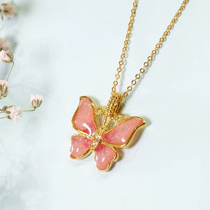 Magic Butterfly Necklace in Colored Gold with Silver and 18K Options - Non-demoulding x1pc magic butterfly necklace