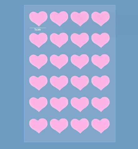 Colored Loving Heart Makeup Tools Set for Facial and Beauty Applications - Seal Your Zits with Hydrocolloid Patch