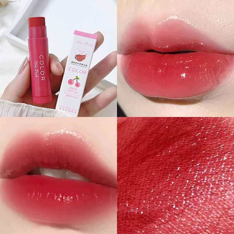 Colored Moisturizing Lip Balm with Lotus Root Camellia and Prunus Mume - Teleplus colored moisturizing lip balm lipstick