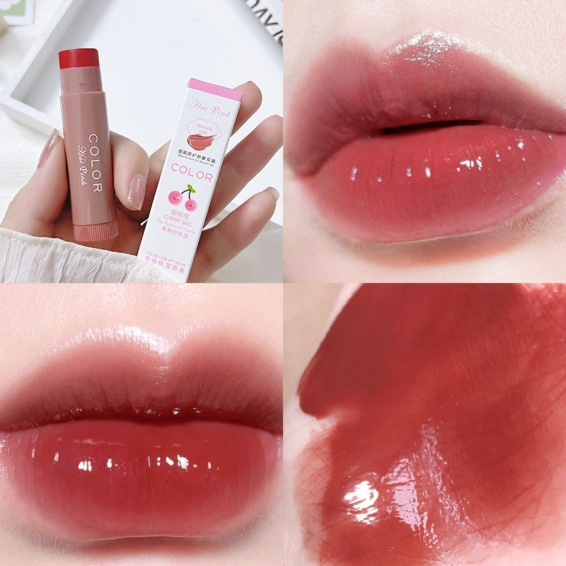 Colored Moisturizing Lip Balm with Lotus Root Camellia and Prunus Mume - Teleplus colored moisturizing lip balm lipstick