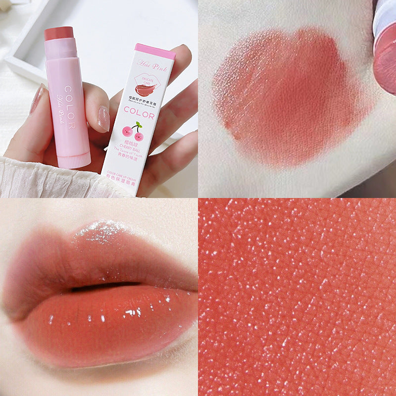 Colored Moisturizing Lip Balm with Lotus Root Camellia and Prunus Mume - Teleplus colored moisturizing lip balm lipstick
