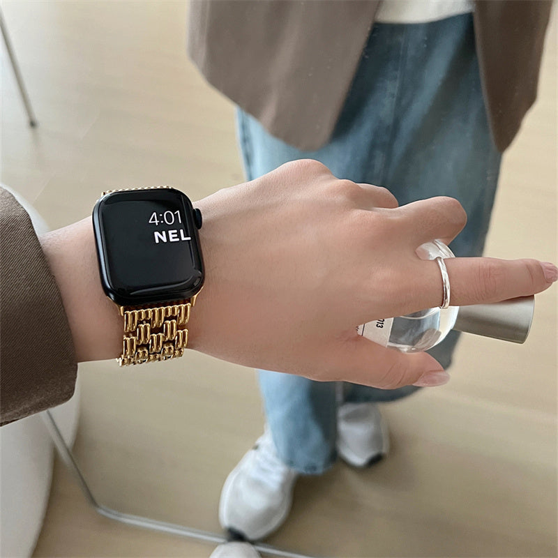 Colorfast Stainless Steel Smart Watch Strap for iWatch Non-Apple compatible - stainless steel colorfast smart watch