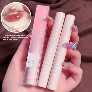 Colorful Bubble Bear Lip Lacquer Set with Mirror Water Glass - mirror water glass lip lacquer