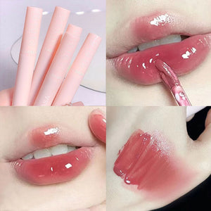 Colorful Bubble Bear Lip Lacquer Set with Mirror Water Glass - mirror water glass lip lacquer