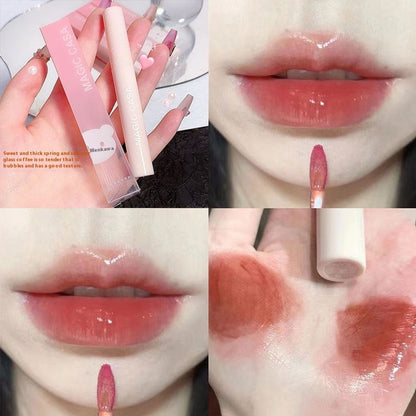 Colorful Bubble Bear Lip Lacquer Set with Mirror Water Glass - mirror water glass lip lacquer