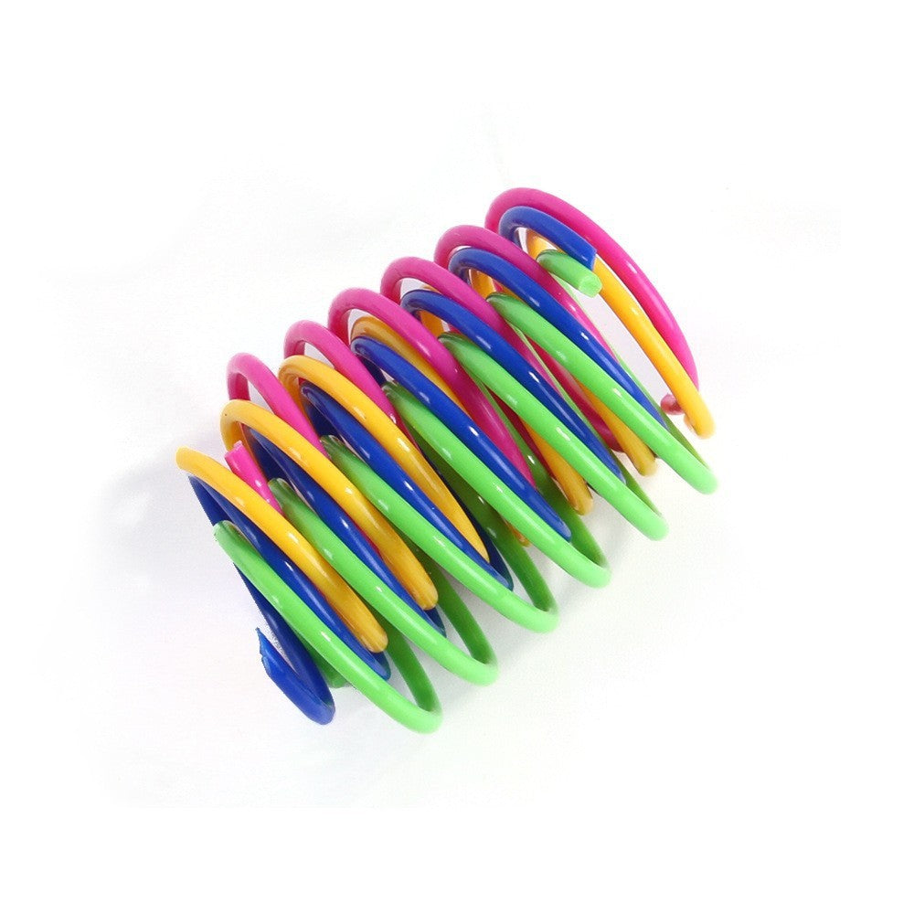 Colorful Cat Spring Toys Plastic Interactive Pet Play Pack 4 or 20 Pieces
