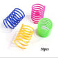 Colorful Cat Spring Toys Plastic Interactive Pet Play Pack 4 or 20 Pieces