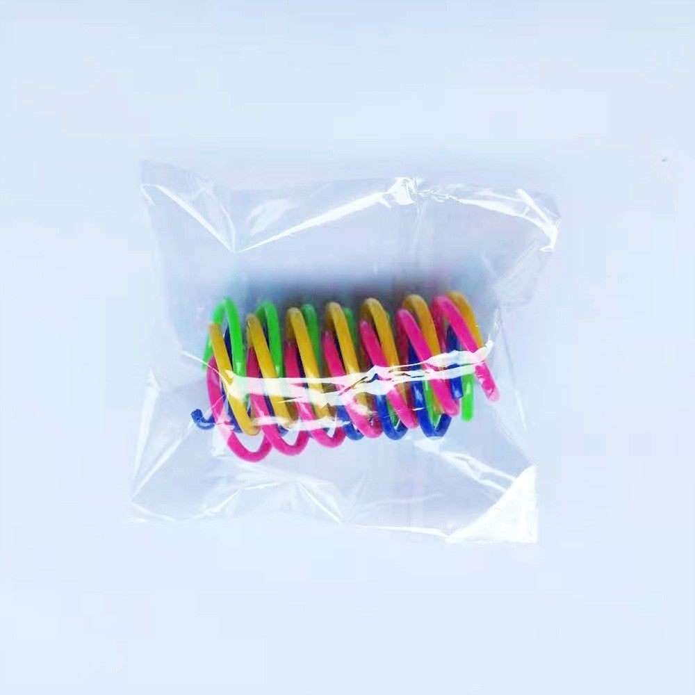 Colorful Cat Spring Toys Plastic Interactive Pet Play Pack 4 or 20 Pieces