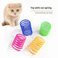 Colorful Cat Spring Toys Plastic Interactive Pet Play Pack 4 or 20 Pieces