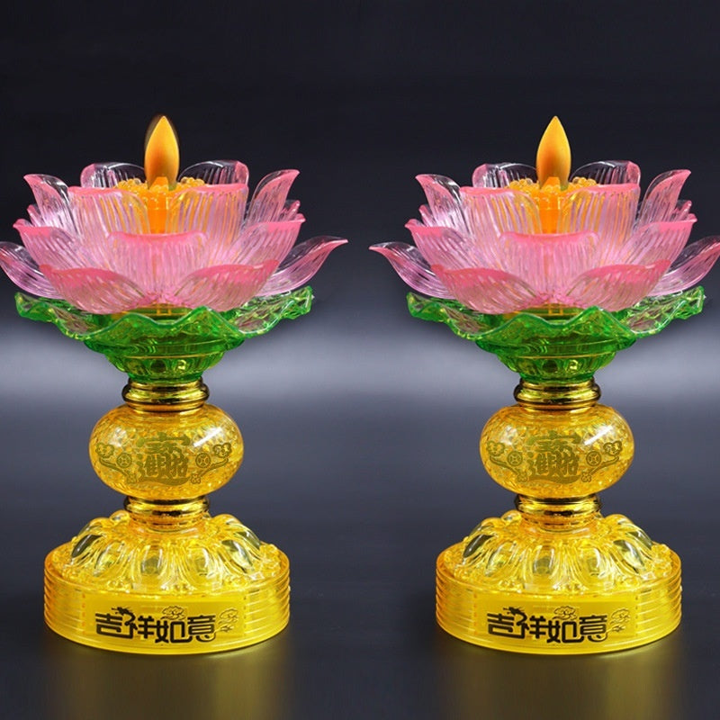 Colorful Changming USB Powered Lotus Lamp with Religious and Totem Design - Teleplus for Decor colorful changming usb