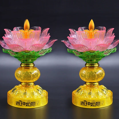 Colorful Changming USB Powered Lotus Lamp with Religious and Totem Design - Teleplus for Decor colorful changming usb