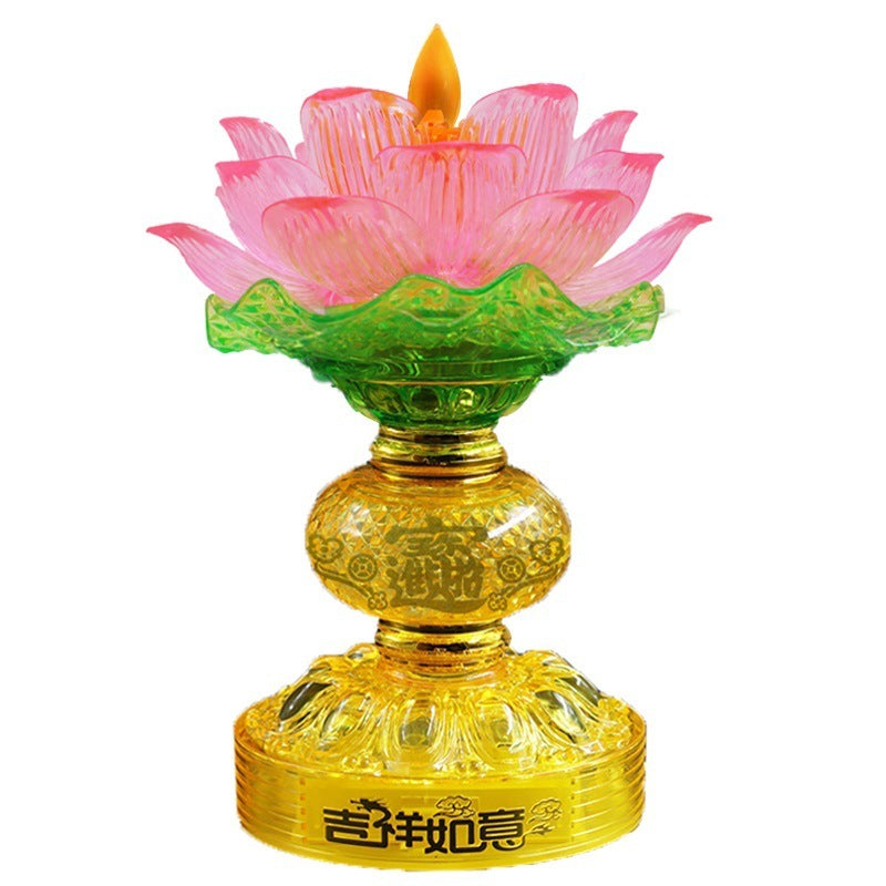 Colorful Changming USB Powered Lotus Lamp with Religious and Totem Design - Teleplus for Decor colorful changming usb