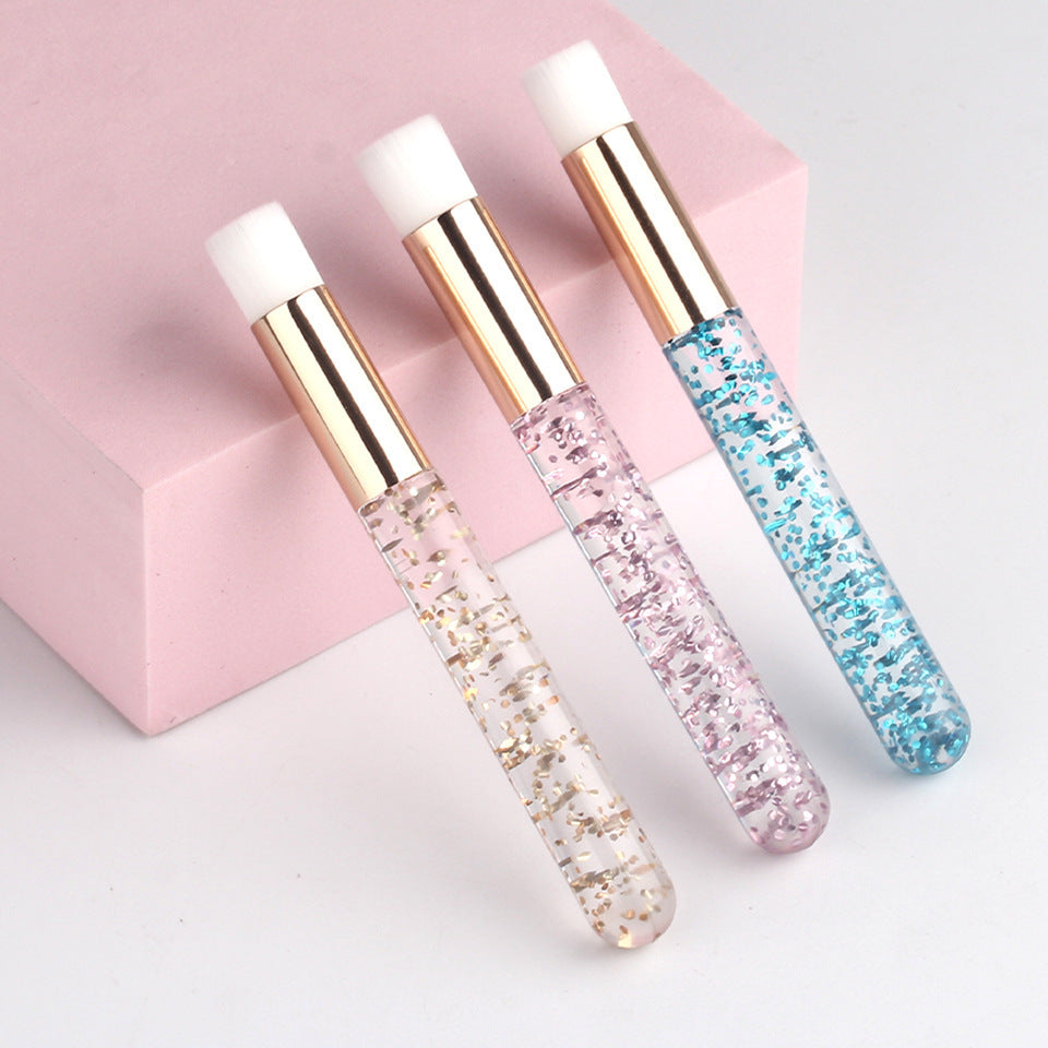 Colorful Diamond-Sequin Eye Shadow Brush for Makeup and Cleaning Applications - Teleplus mousse cleaning brush sequin